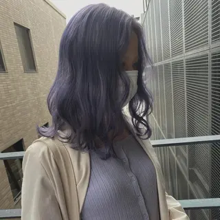ミディアム カラー パーマ 東 寛道のヘアスタイル