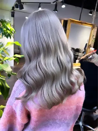 セミロング カラー ヘアアレンジ 髪質改善/レイヤー 縮毛矯正/ケラチン耀のヘアスタイル