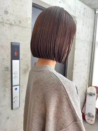 ミディアム ♥️ボブ/ブリーチ なしカラー/mahoのヘアスタイル