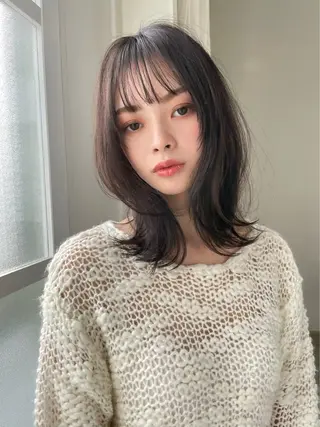 ミディアム 🖤🤍石川 アイリ🤍🖤のヘアスタイル