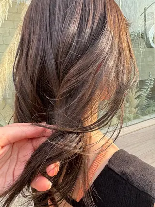 ミディアム カラー 堀江美容室 千晶のヘアスタイル