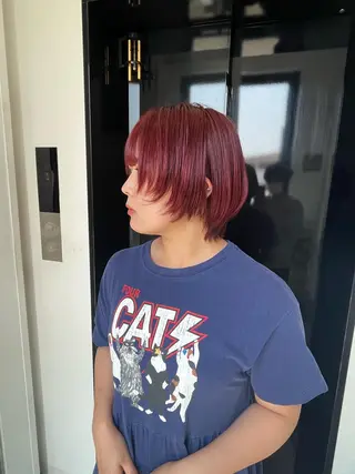 ショート カラー ヘアカラー&縮毛矯正 STAR☆RIVERのヘアスタイル