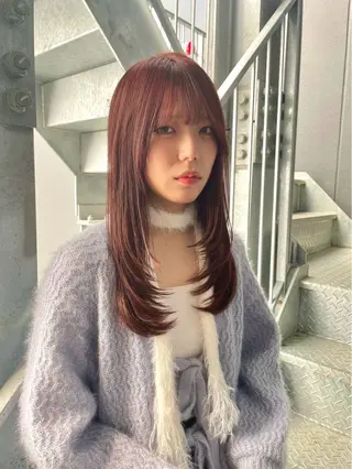 セミロング 🇰🇷韓国レイヤー 韓国風ボブのヘアスタイル