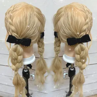 ロング ヘアアレンジ 🐩推し活🐩 FUTABA🍒のヘアスタイル