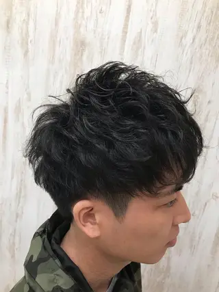 メンズ メンズパーマ波巻き 🌳大森悠登🌳のヘアスタイル