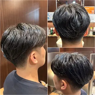 ミディアム メンズ 根尾 海咲のヘアスタイル