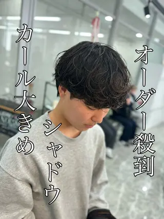 パーマ メンズ 🍐シャドウパーマ メンズ特化/守岡🍐のヘアスタイル