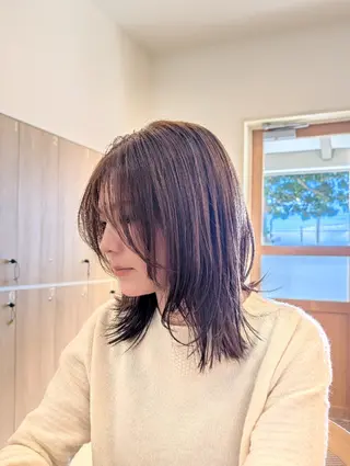 ミディアム カラー ルプラボウ　小野寺 菜穂/豊橋/パーマのヘアスタイル