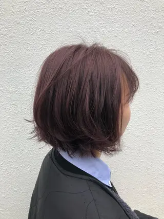 ショート カラー パーマ ヘアアレンジ 【白髪ぼかし 専門GBG】自由が丘のヘアスタイル