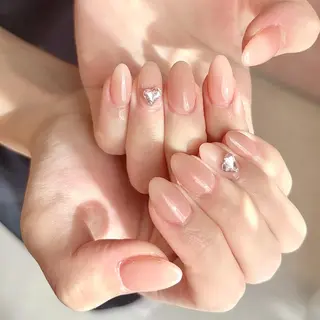 ネイル 🍑長さだし ワンホン💅モモコのネイルデザイン