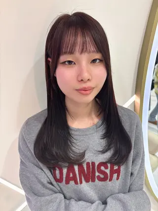 ロング カラー SAYAKA 🍒／ボブ／暖色のヘアスタイル