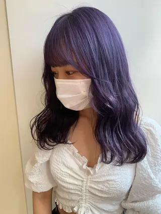 セミロング カラー インナーエクステ渋谷 🦋KAJIのヘアスタイル
