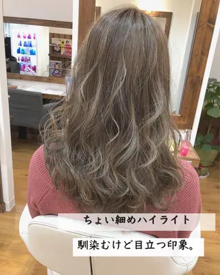 ミディアム カラー 横浜ブリーチムラ直し ハイトーン/ブリーチのヘアスタイル