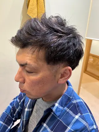 ショート カラー メンズ 久木原 ゆりのヘアスタイル