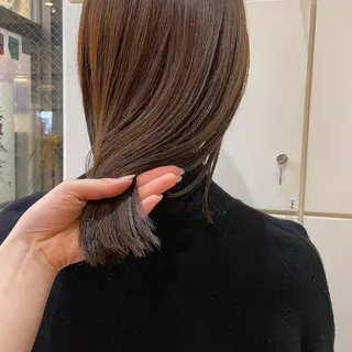 カラー mao♡ベージュ/ 顔周りカットのヘアスタイル