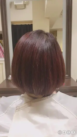 ショート カラー 顔周りの垢抜けヘア 立山愛梨のヘアスタイル
