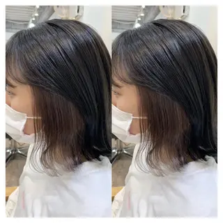 ミディアム カラー 村山 茉衣のヘアスタイル