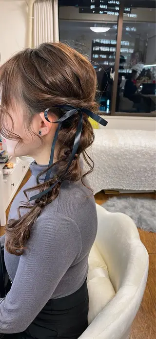 ロング 六本木0分ヘアセット ヘアメイクのヘアスタイル