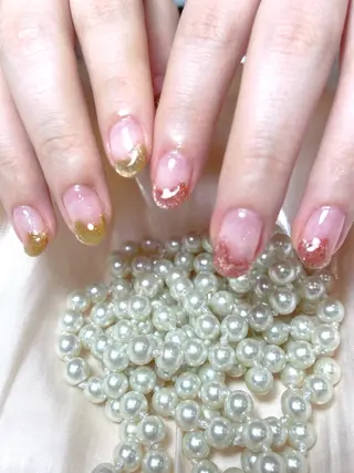 ネイル Shis_🦄shi 韓国風キラキラネイルのネイルデザイン