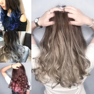 ロング カラー パーマ ヘアアレンジ メンズ キッズ ネイル マツエク・マツパ 新宿駅近♡友達とOK 🦋W -ワット -のヘアスタイル