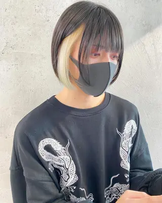 ミディアム カラー パーマ ヘアアレンジ メンズ 【池袋/スパイキー ショート】ⓝⓘⓜⓤのヘアスタイル
