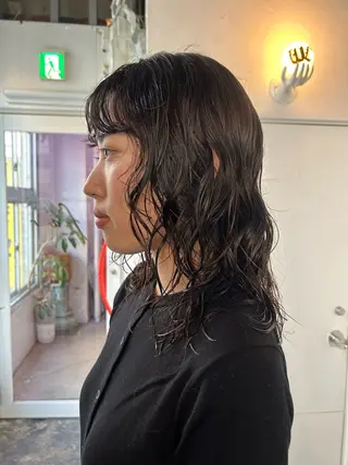 ミディアム パーマ maho/垢抜け カラーパーマメイクのヘアスタイル