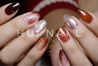 ミディアム めぐみのネイルサロン スタッフ練習のネイルデザイン