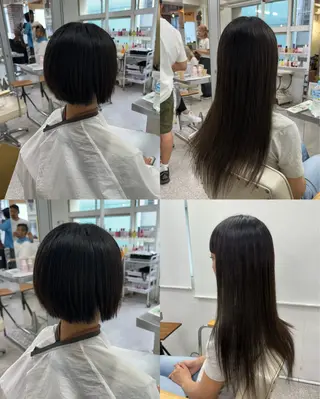 ロング レイヤーウルフ エクステ磯部のヘアスタイル