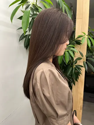 セミロング カラー 赤み消しカラー/ ナチュラル/トモキのヘアスタイル