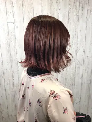 ミディアム カラー 田中 あかねのヘアスタイル