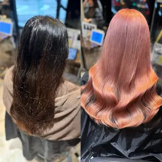 ロング カラー 大阪 梅田/ ハイトーン/エクステのヘアスタイル