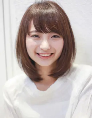 ミディアム SYU/表参道 /艶カラー/縮毛矯正のヘアスタイル