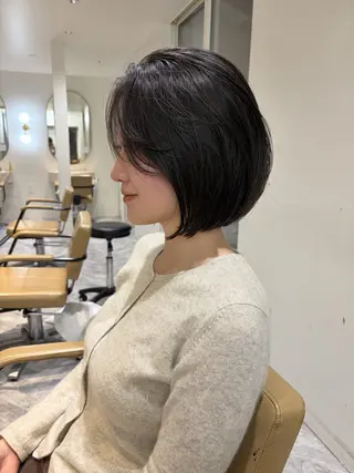 ミディアム 赤み消しカラー/ ナチュラル/トモキのヘアスタイル