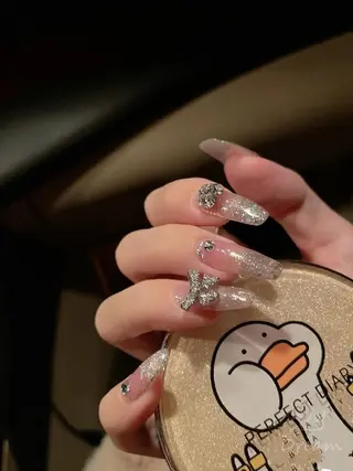 ネイル フィルイン・深爪矯正 長さ出し🎀のネイルデザイン