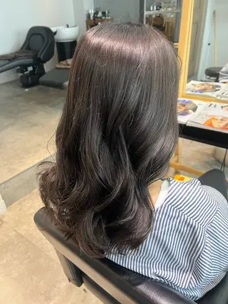 ミディアム カラー パーマ 高畑 恵莉 👒 暖色 / 艶髪 🧺のヘアスタイル