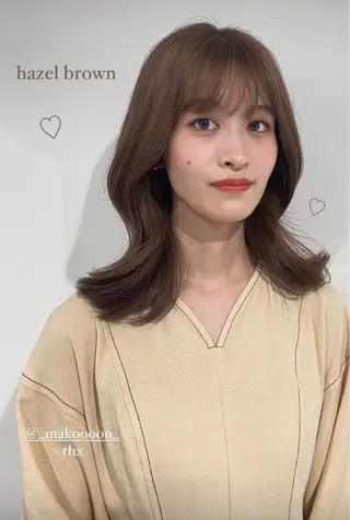 カラー RISAKO レイヤーカット🎀のヘアスタイル