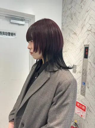 ミディアム カラー 店長 MANAMI /ブリーチ/骨格ボブのヘアスタイル