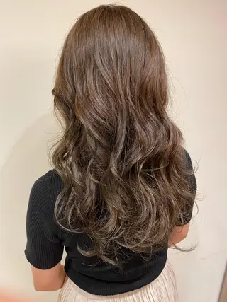 セミロング レイヤー/グレージュ メンズパーマのヘアスタイル