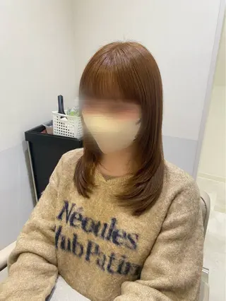セミロング カラー 韓国ヘア・カラー 🩵SHIZUKUのヘアスタイル