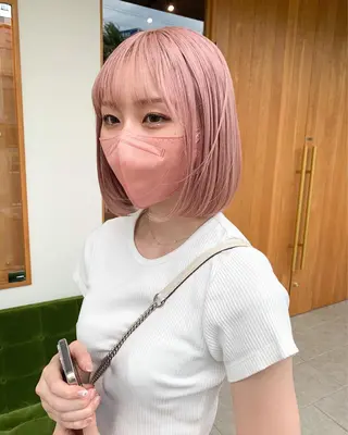 ミディアム カラー 名古屋ハイトーン/ 🐶ブリーチ専門店のヘアスタイル