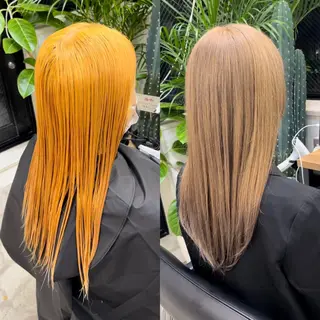 セミロング カラー パーマ ヘアアレンジ 韓国ヘア×2way 🇰🇷和知拓郎のヘアスタイル