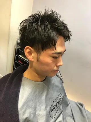 ショート パーマ 【メンズ特化サロン】 【サロモ特別価格】のヘアスタイル