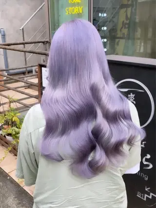 ロング カラー ☁️かずき☁️青.紫 推し活カラー💫のヘアスタイル