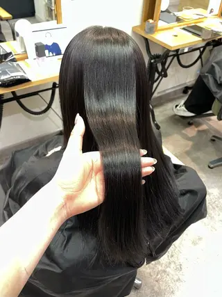 カラー 艶感カラー/オリーブ アレンジ：♡のヘアスタイル