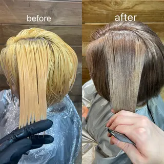 カラー カラーブリーチ特化 石原勇希のヘアスタイル