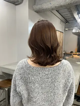 ミディアム カラー 新宿/韓国ヘア/ 髪質改善ストレートのヘアスタイル