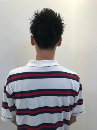 メンズ ツノガイ エリのヘアスタイル