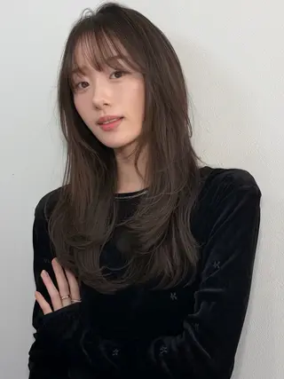 セミロング ✨透明感カラー/縮毛 恵比寿HAYATO✨のヘアスタイル