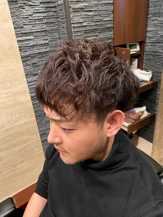 ショート パーマ メンズ 浅見 天翔のヘアスタイル