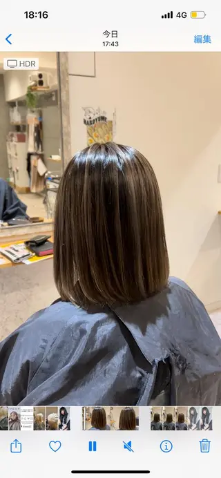 ミディアム マテリアル 中央駅店のヘアスタイル